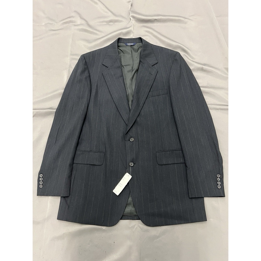 Nordstrom Men's Worsted Wool Blazer Gray Smooth Breathable Durable 44 EX-L NWT!